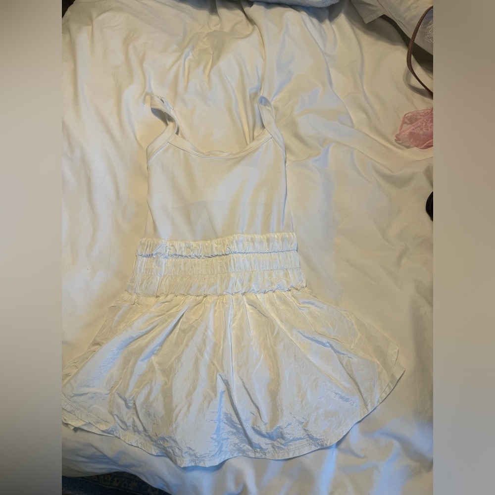 Free people skort active wear dress, white.